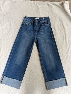 Lovervet High-Rise Wide Leg Women’s Jeans in Medium Blue